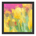 gelbe Tulpen im Frühling Schattenfugenrahmen Quadratisch 40x40