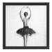 Ballerina mit nackten Oberkörper Schattenfugenrahmen Quadratisch 40x40