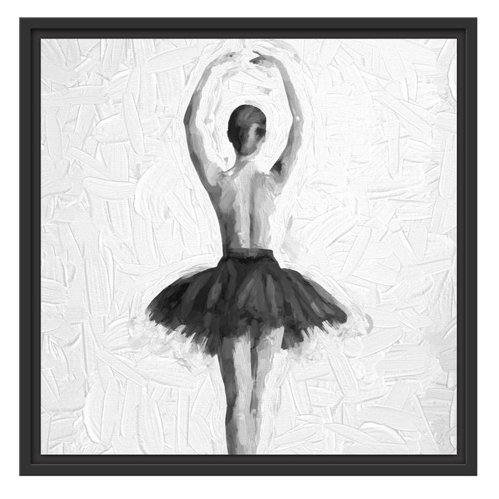 Ballerina mit nackten Oberkörper Schattenfugenrahmen Quadratisch 55x55