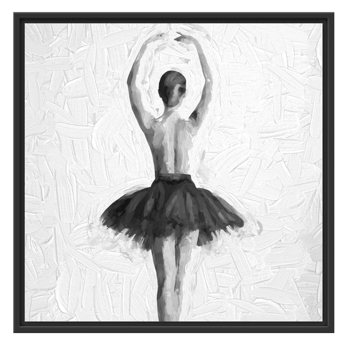 Ballerina mit nackten Oberkörper Schattenfugenrahmen Quadratisch 70x70