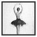 Ballerina mit nackten Oberkörper Schattenfugenrahmen Quadratisch 70x70