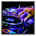 DJ Plattenteller Cool Music Schattenfugenrahmen Quadratisch 70x70