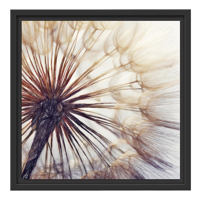Schöne Pusteblume Schattenfugenrahmen Quadratisch 40x40