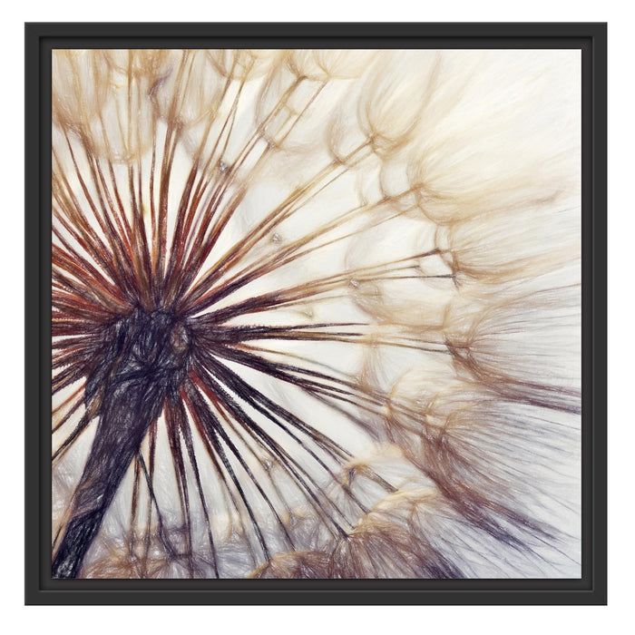 Schöne Pusteblume Schattenfugenrahmen Quadratisch 55x55