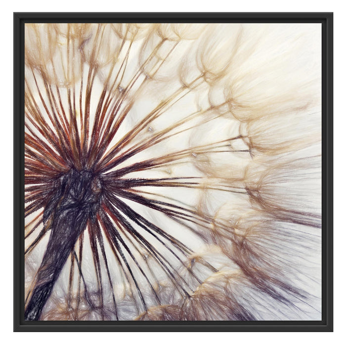 Schöne Pusteblume Schattenfugenrahmen Quadratisch 70x70