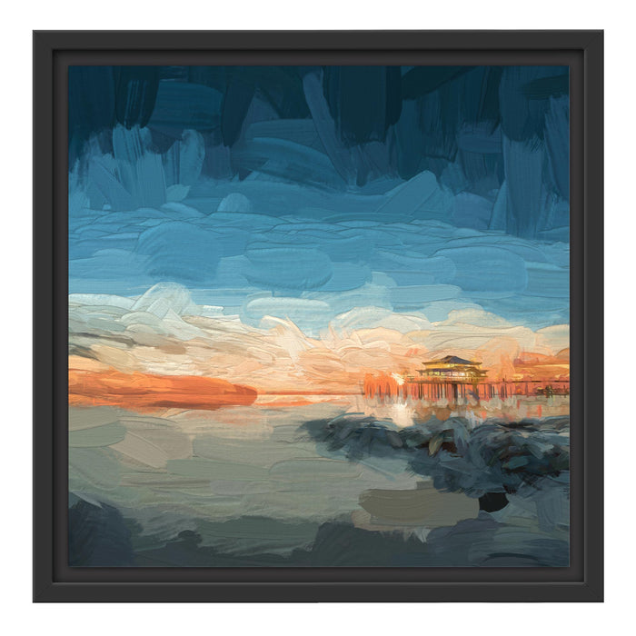 Timmendorfer Strand Schattenfugenrahmen Quadratisch 40x40