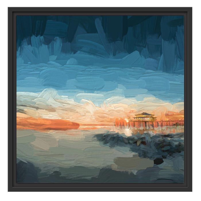 Timmendorfer Strand Schattenfugenrahmen Quadratisch 55x55