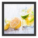 Gin Tonic Shot mit Zitronen Schattenfugenrahmen Quadratisch 40x40