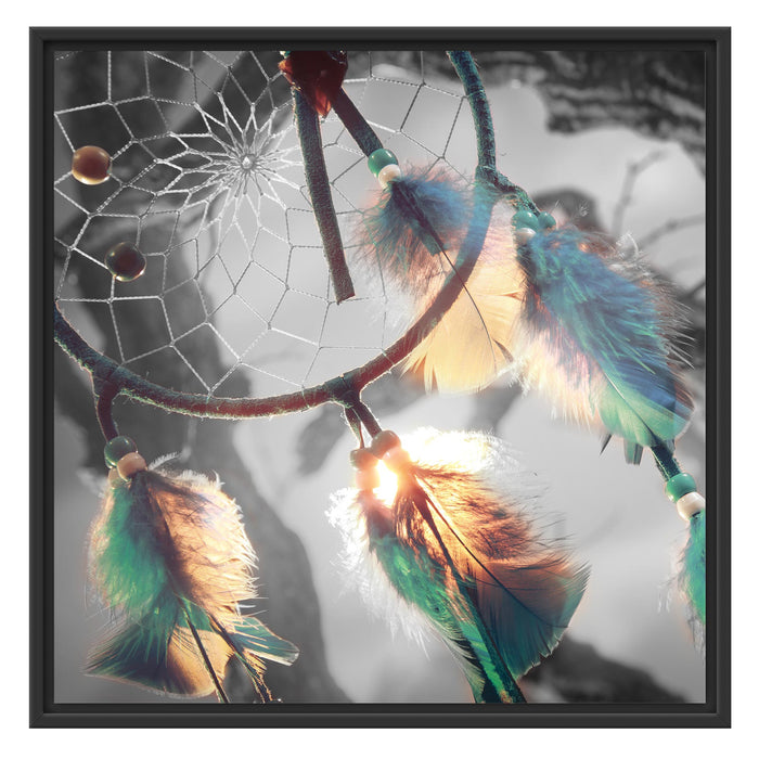 Traumfänger Esoterik Schattenfugenrahmen Quadratisch 70x70