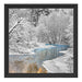 Atemberaubende Winterlandschaft Schattenfugenrahmen Quadratisch 40x40