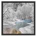 Atemberaubende Winterlandschaft Schattenfugenrahmen Quadratisch 55x55
