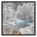 Atemberaubende Winterlandschaft Schattenfugenrahmen Quadratisch 70x70