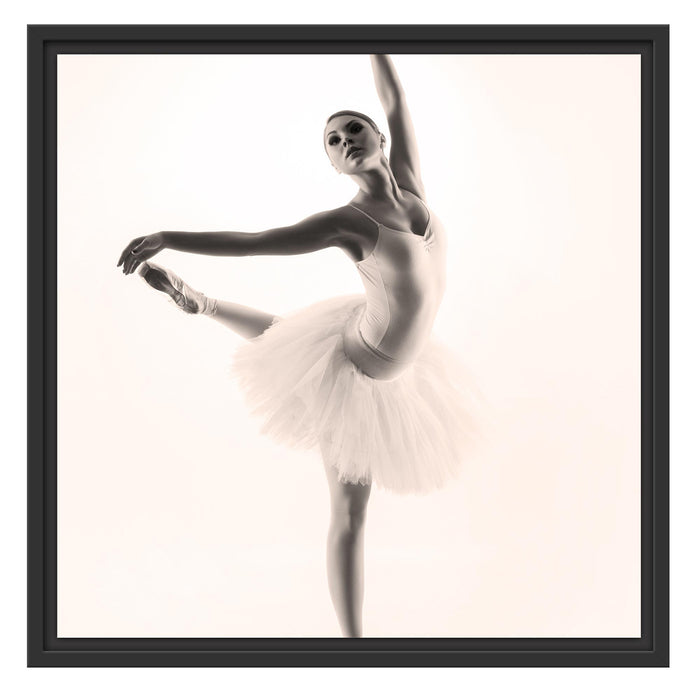 Ã„sthetische Ballerina Schattenfugenrahmen Quadratisch 55x55