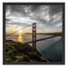 Golden Gate Bridge Ausblick Schattenfugenrahmen Quadratisch 55x55