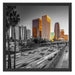 Straßenverkehr in Los Angeles Schattenfugenrahmen Quadratisch 55x55
