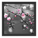 Exotische Sakura Blüten Schattenfugenrahmen Quadratisch 40x40