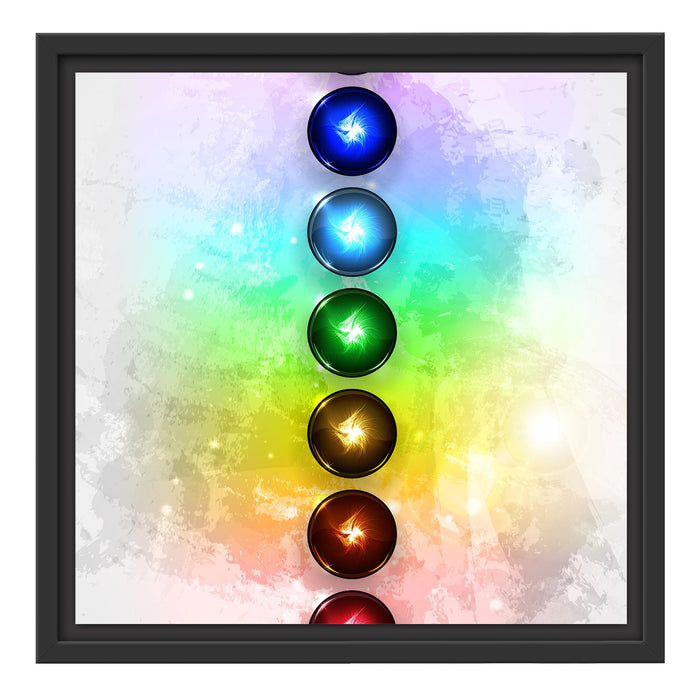 Chakra Eneregieelemente Schattenfugenrahmen Quadratisch 40x40