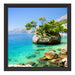 Dalmatia Strand in Kroatien Schattenfugenrahmen Quadratisch 40x40
