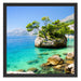 Dalmatia Strand in Kroatien Schattenfugenrahmen Quadratisch 55x55