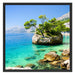 Dalmatia Strand in Kroatien Schattenfugenrahmen Quadratisch 70x70