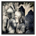 Buddha-Statuen in einer Reihe Schattenfugenrahmen Quadratisch 70x70