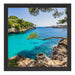 Mallorca Strand Bucht Schattenfugenrahmen Quadratisch 40x40