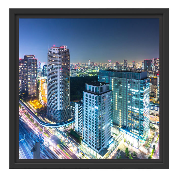Moderne Architektur in Tokio Schattenfugenrahmen Quadratisch 40x40