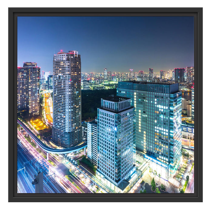 Moderne Architektur in Tokio Schattenfugenrahmen Quadratisch 55x55