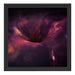 Schwarzes Loch im Weltall Schattenfugenrahmen Quadratisch 40x40