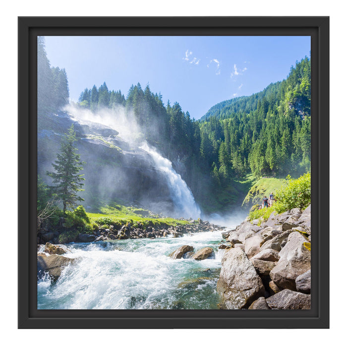 Wasserfälle Nationalpark Salzburg Schattenfugenrahmen Quadratisch 40x40