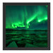 Polarlicht am Himmel Schattenfugenrahmen Quadratisch 40x40