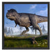 T-Rex Dinosaurier in der Natur Schattenfugenrahmen Quadratisch 55x55