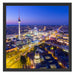 Berlin City Panorama Schattenfugenrahmen Quadratisch 55x55
