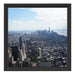 New York City Panorama Schattenfugenrahmen Quadratisch 40x40
