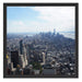 New York City Panorama Schattenfugenrahmen Quadratisch 55x55