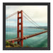 Golden Gate Bridge Schattenfugenrahmen Quadratisch 40x40