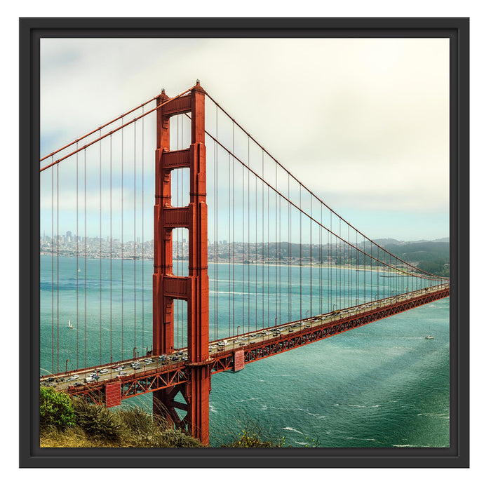 Golden Gate Bridge Schattenfugenrahmen Quadratisch 55x55