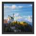 Schloss Neuschwanstein Herbst Schattenfugenrahmen Quadratisch 40x40