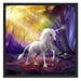 Einhorn im Märchenwald Schattenfugenrahmen Quadratisch 70x70
