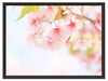 Kirschblüten an Baum Schattenfugenrahmen 80x60