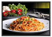 Leckere Spaghetti Italia Schattenfugenrahmen 100x70
