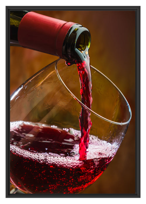 Pixxprint Edler Rotwein, im Schwebe-Effekt Bilderrahmen