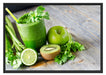 BIO Smoothie Apfel Limette Kiwi Schattenfugenrahmen 100x70