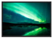 Polarlichter in Skandinavien Schattenfugenrahmen 100x70