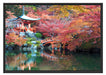 Wunderschönes Kloster in Japan Schattenfugenrahmen 100x70