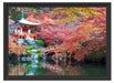 Wunderschönes Kloster in Japan Schattenfugenrahmen 55x40