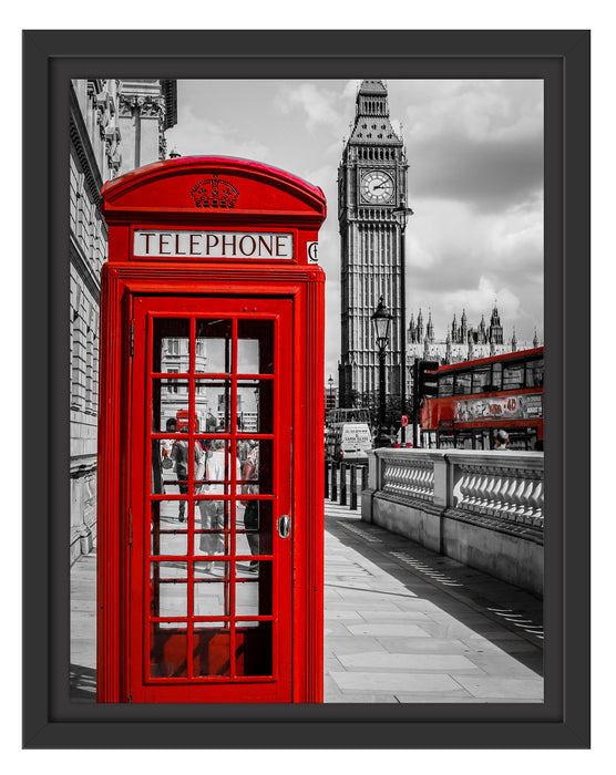 Telefonzelle London Schattenfugenrahmen 38x30