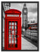 Telefonzelle London Schattenfugenrahmen 80x60