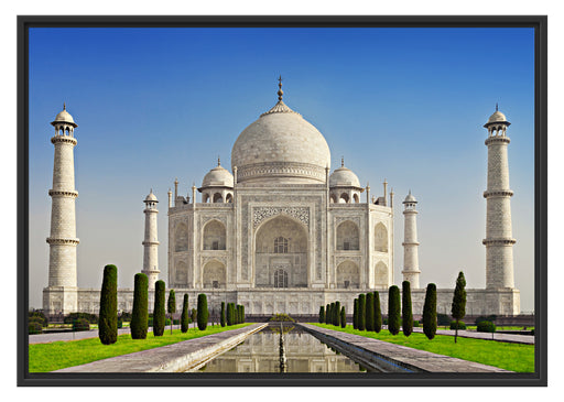 Gewaltiger Taj Mahal Schattenfugenrahmen 100x70