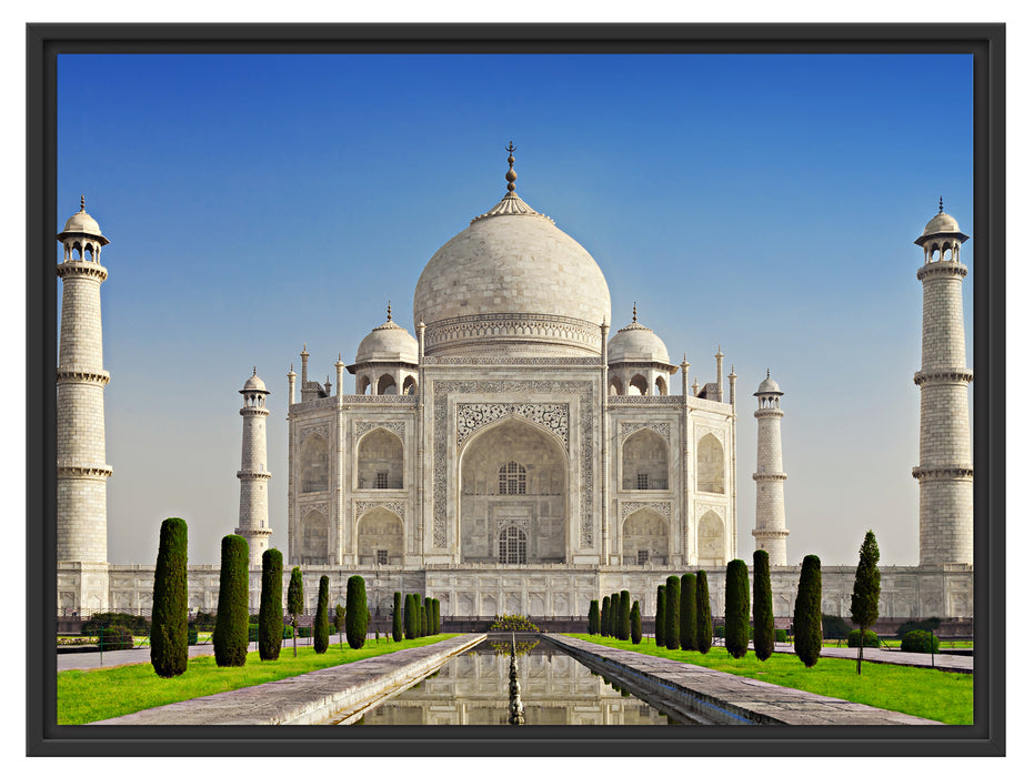 Gewaltiger Taj Mahal Schattenfugenrahmen 80x60